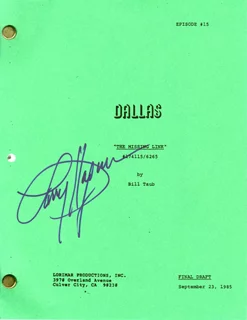 Larry Hagman autograph