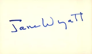 Jane Wyatt autograph