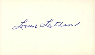 Louise Latham autograph