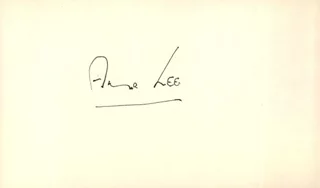 Anna Lee autograph