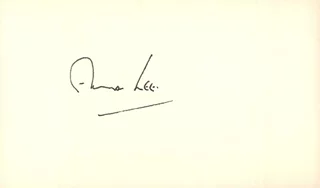 Anna Lee autograph
