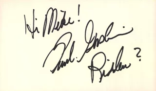 Frank Gorshin autograph