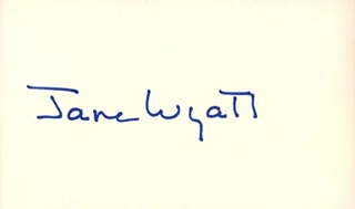 Jane Wyatt autograph