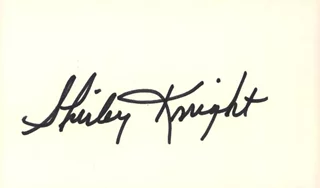 Shirley Knight autograph