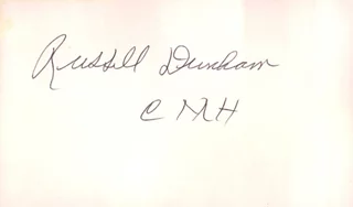 Russell Dunham autograph