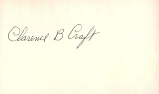 Clarence Craft autograph