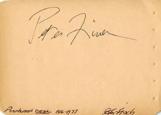 Peter Finch autograph