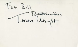 Teresa Wright autograph