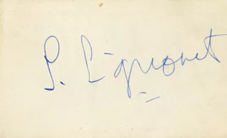 Simone Signoret autograph