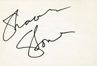 Sharon Stone autograph