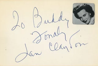 Jan Clayton autograph