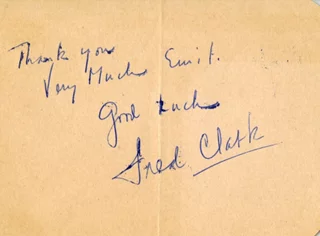 Fred Clark autograph