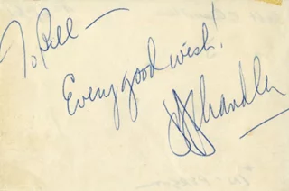 Jeff Chandler autograph