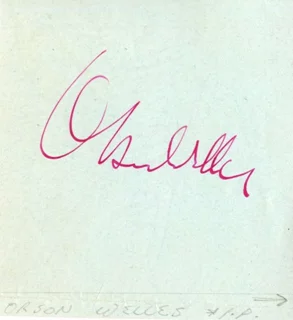 Orson Welles autograph