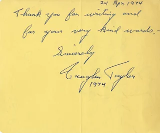 Vaughn Taylor autograph