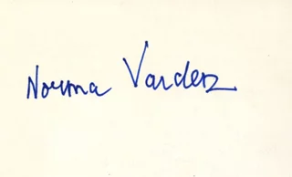 Norma Varden autograph
