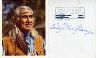 Chief Dan George autograph