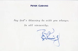 Peter Cushing autograph