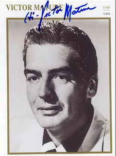 Victor Mature autograph