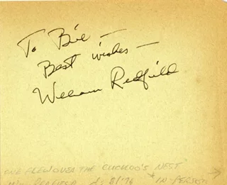 William Redfield autograph