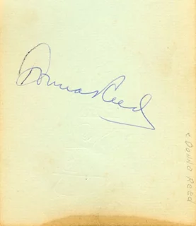 Donna Reed autograph