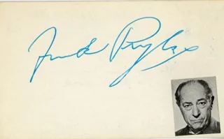 Frank Puglia autograph
