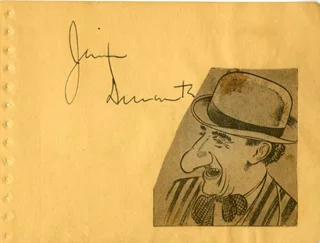 Jimmy Durante autograph