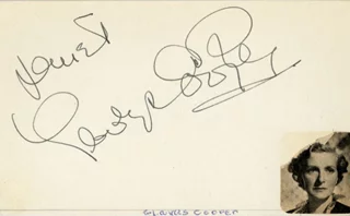 Gladys Cooper autograph