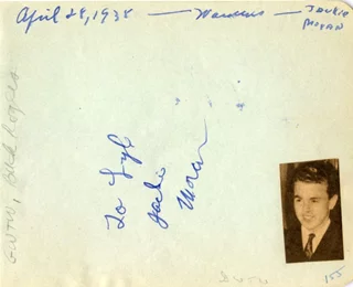 Jackie Moran autograph