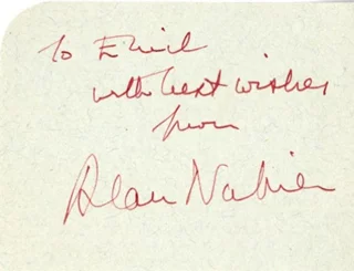 Alan Napier autograph