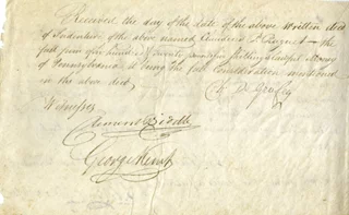 Clement Biddle autograph