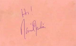 Raul Julia autograph