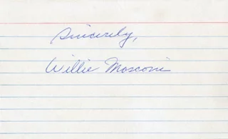 Willie Mosconi autograph