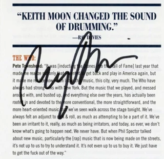 Ray Davies autograph