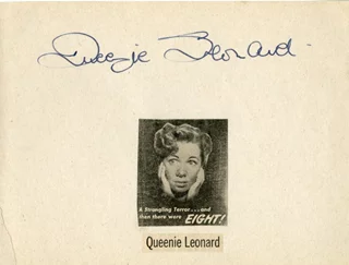 Queenie Leonard autograph