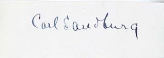 Carl Sandburg autograph
