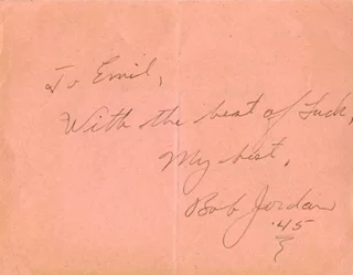 Bobby Jordan autograph
