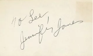 Jennifer Jones autograph