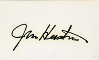 John Huston autograph