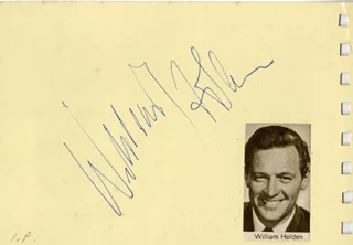 William Holden autograph