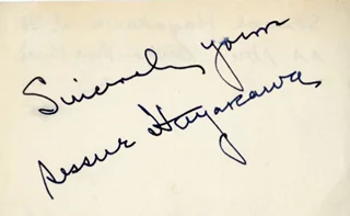 Sessue Hayakawa autograph