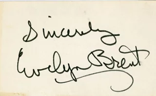 Evelyn Brent autograph