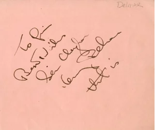 Kenny Delmar autograph