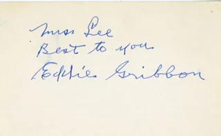 Eddie Gribbon autograph