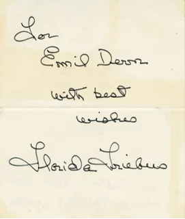 Florida Friebus autograph