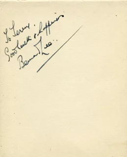 Bernard Lee autograph