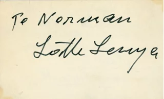 Lotte Lenya autograph