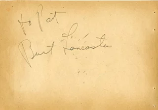 Burt Lancaster autograph