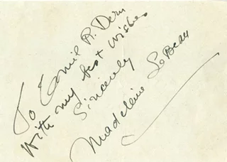 Madeleine Lebeau autograph
