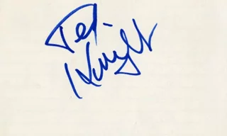 Ted Knight autograph